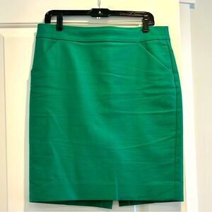 J.Crew green pencil skirt